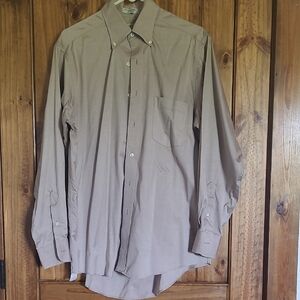 Men's Button-Down Dress Shirt by Eagle. Size 16 1/2 34/35. Champagne